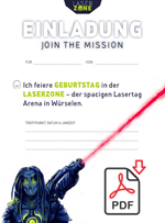Einladung Geburtstag Lasertag