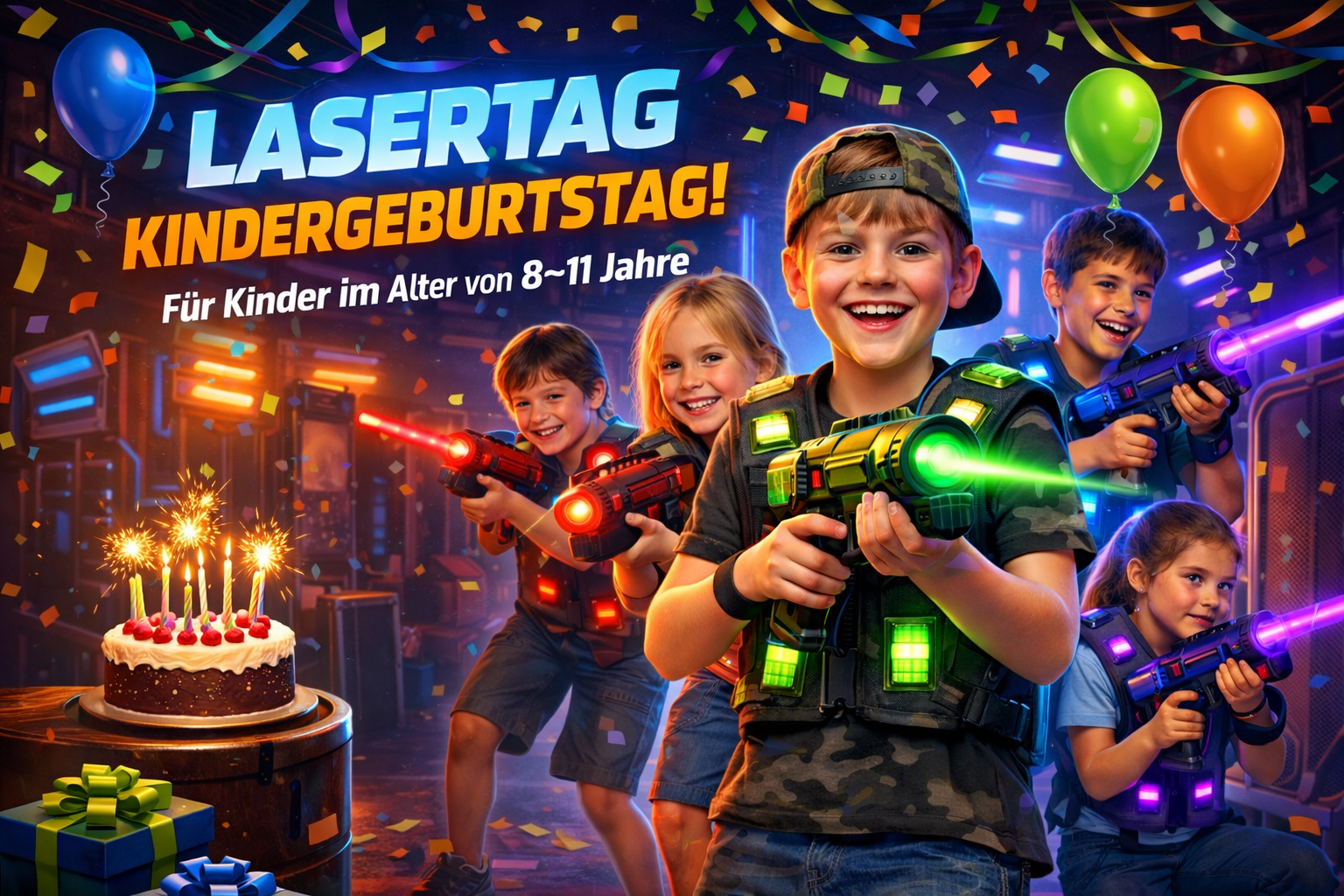 Lasertag Kindergeburtstag im Abenteuerland